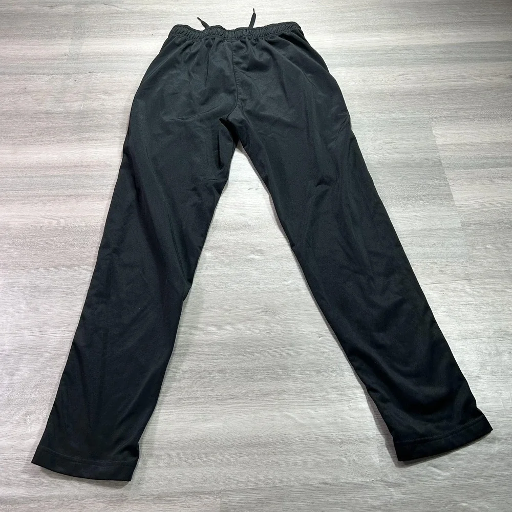 Adidas Track Pants Mens Medium Black Woven Elastic Waist Athletic Gym DV2470‎